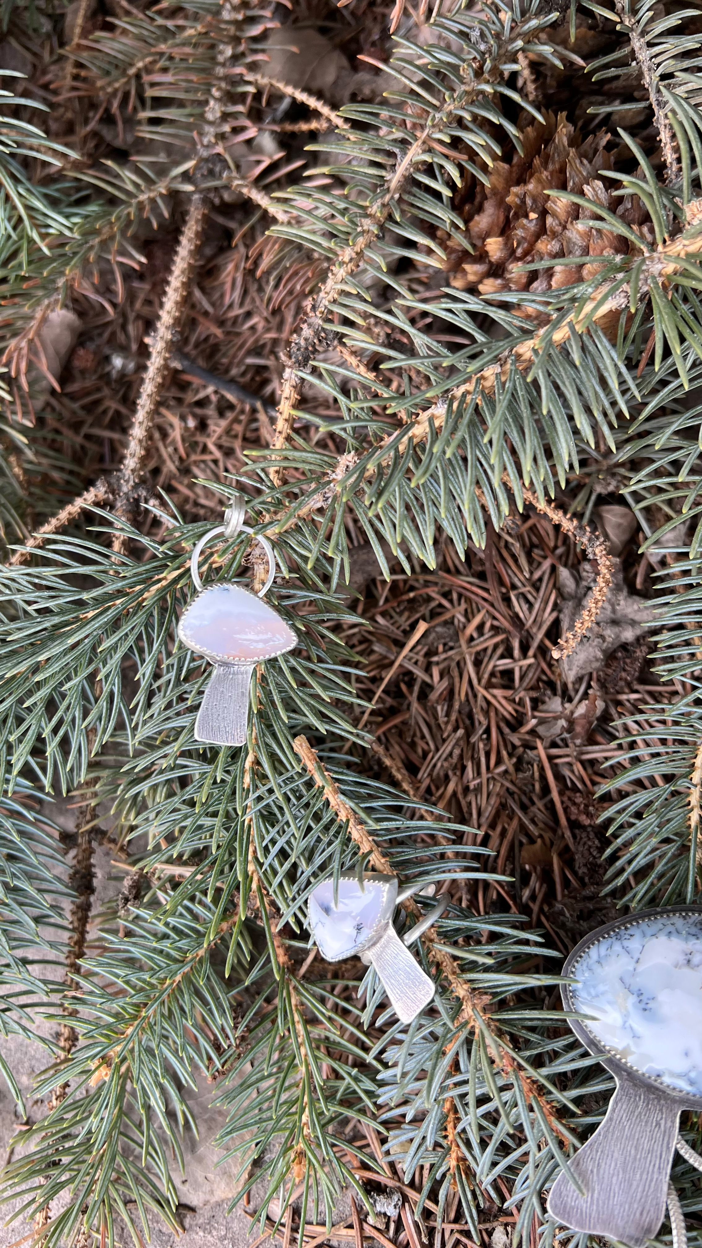 Dendrite Opal Mushroom Pendant